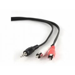 Audio cable 3.5mm-RCA - 2.5m - Cablexpert CCA-458-2.5M,  3.5 mm stereo to RCA plug cable, 2.5 m,  3.5mm stereo plug to 2x RCA plugs