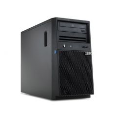 IBM System x3100 M4, 1x Intel Xeon 4C E3-1220v2 69W 3.1GHz/1600MHz/8MB, 1x4GB, Open Bay Simple-Swap 3.5” SATA (for 4x 3.5" HDD), software ServeRAID C100 controller, RAID-0, 1, 10, DVD-ROM, 2x 1Gb Ethernet ports, fixed 1x 350W p/s, Tower