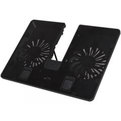 DEEPCOOL "U-PAL", Notebook Cooling Pad up to 15.6", 2 fan - 140mm, 1000rpm, <26dBA, 92.2CFM, 6 viewing Angles Adjustable, U Shape Design, USB 3.0 pass-through connector, Black