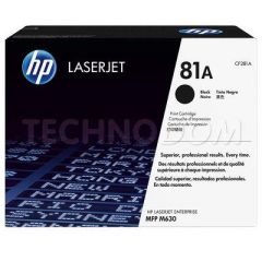 HP 81A (CF281A) Black Original LaserJet Toner Cartridge  for HP LaserJet Enterprise M605dn, M605n, M605x, M606dn, M606x, M630dn, M630f, M630h, Flow M630z 10500 p.