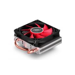DEEPCOOL Cooler "HTPC-200", Socket 775/1150/1151 & FM2/FM1/AM3+, up to 100W, 80х80х15mm, 600~2500rpm, 17.8~26.2 dBA, 23CFM, 4 pin, PWM, 47mm ultra-thin design compatible with HTPC Case &ITX MB, Hydro Bearing, 2 heatpipes direct contact