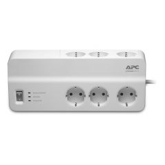 Surge Protector  APC Essential PM6-RS, 6 Sockets, 230V, Input power 2300W, Max Input Current 10A, Peak Current 48.0 kA, Surge energy rating 1836 joules, 2m, White