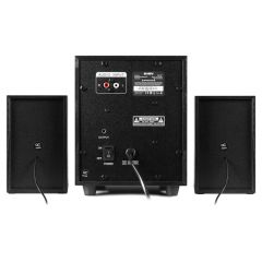 SVEN MS-107 Black,  2.1 / 5W + 2x2.5W RMS, master volume control and bass, all wooden, (sub.4" + satl.3")