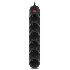 Surge Protector SVEN SF-06L, 6 Sockets, 3.0m, Black