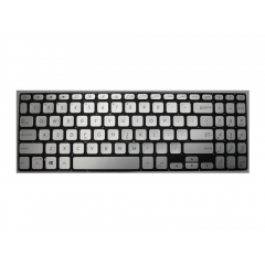 Keyboard Asus Vivobook S530 S530UA S530UN S5300 F512DA F512FA X530 w/Backlit w/o frame "ENTER"-small ENG/RU Silver Original
