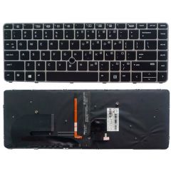 Keyboard HP EliteBook 840 745 G3 G4 Series w/backlit w/trackpoint  ENG/RU Silver Original