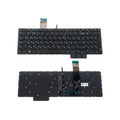 Keyboard Lenovo Legion 5-15 series w/o frame "ENTER" - small w/Backlit Blue ENG/RU Black Original