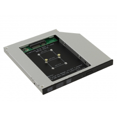 ODD 12.7mm SATA 2nd HDD SSD Hard Drive Universal Caddy for mSATA or M.2 SSD