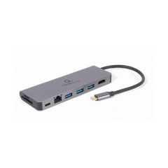 Gembird A-CM-COMBO5-05, USB Type-C 5-in-1 multi-port adapter (Hub + HD