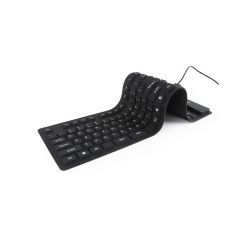 Клавиатура Gembird KB-109F-B, Flexible keyboard, USB, OTG adapter, bla