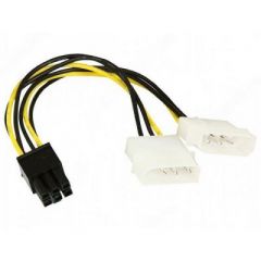 Adapter cable PCI-E - Gembird CC-PSU-6 Internal Power Adapter cable for PCI-E 6pin, 1 x 5.25" Power male to 1 x 5.25" Power female and PCI-E 6pin connector