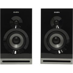 SVEN SPS-705 Black,  2.0 / 2x20W RMS, Bluetooth, Control panel on the active speaker side panel,  headphone jack, wooden, (4"+3/4")