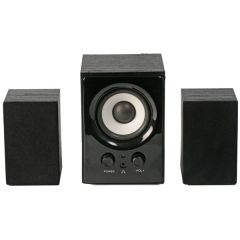 SVEN MS-80 Black,  2.1 / 5W + 2x1W RMS, volume level control, magnetic shielding, headphones jack, wooden