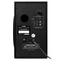SVEN MS-304 Black,  2.1 / 20W + 2x10W RMS,  Bluetooth+EDR, Digital LED display, FM-tuner,  USB flash, SD card, remote control, black front panels, all wooden, (sub.5.1" + satl.3")