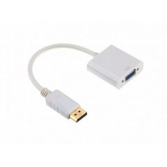 Adapter DP-VGA - Gembird  A-DPM-VGAF-02-W,  DisplayPort to VGA adapter cable, White