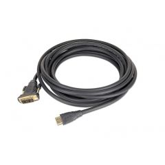 Cable HDMI-DVI - 3m - Cablexpert - CC-HDMI-DVI-10, 3m, HDMI to DVI 18+1pin single link,  male-male, Black cable with gold-plated connectors, Bulk