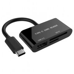 Card Reader USB Type-C Gembird UHB-CR3-02, Supports SD + Micro-SD,