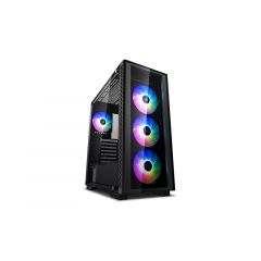 Корпус DEEPCOOL MATREXX 50 ADD-RGB 4F / w/oPSU / Side panel / 4x120mm ADD-RGB fans / ATX / Black