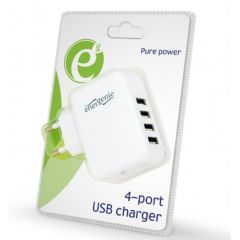 Universal USB Charger - Gembird GMB EG-U4AC-02, 4x USB - 5V/ 3.1A, Input: 110/240V, Black