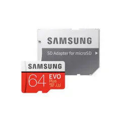 Карта памяти Samsung EVO Plus MicroSD, 64Гб (MB-MC64GA/RU)