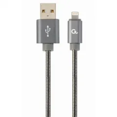 Кабель для зарядки и синхронизации Cablexpert CC-USB2S-AMLM-1M-BG, USB Type-A/Lightning, 1м, Серый