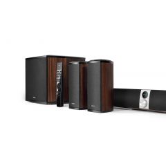 Edifier S90HD 4.1 Channel Soundbar Home Theatre System with Dolby & DTS, Bluetooth V4.1 aptXTM, 5.8G wireless subwoofer and rear surround speakers,  Audio in: two analog (RCA), optical, coaxial, aux, remote control, wooden