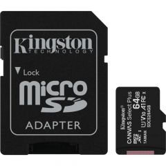 Карта памяти Kingston Canvas Select Plus microSD 64GB