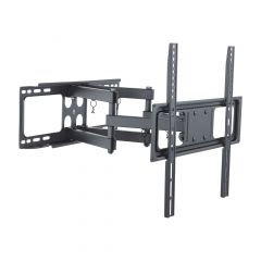TV-Wall Mount for 23-60" - PureMounts "FM41-400", Tilted, up to 50kg, Tilt:+10°/- 20°, swivel:  180°,  level: +/- 3°,  62-475 mm  wall distance, max.VESA 400x400, Steel black