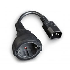 Power adapter cord  PC-SFC14M-01, C14 input and Schuko output, for UPS or PDU