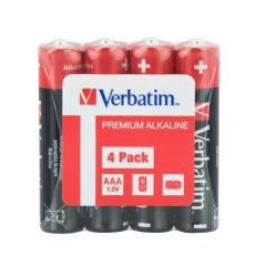 Verbatim Alcaline Battery AAA, 4pcs, Pack Shrink