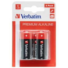 Verbatim Alcaline Battery C, 2pcs, Blister pack