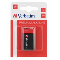 Verbatim Alcaline Battery 9V, 1pcs, Blister pack