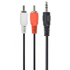 Audio cable 3.5mm-RCA - 1.5m - Cablexpert CCA-458, 3.5 mm stereo to RCA plug cable, 1.5 m