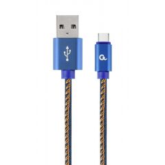 Cable USB2.0/Type-C Premium Jeans - 2m - Cablexpert CC-USB2J-AMCM-2M-BL,