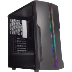 Carcasa XILENCE X512.RGB / w/oPSU / Side panel / A-RGB / ATX / Black