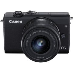 Mirrorless Camera CANON EOS M200 + 15-45 IS STM + 55-200 IS STM Black (3699C030)