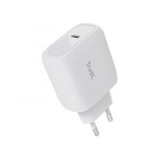 Trust Maxo 65W Universal USB-C Charger,  Charging technology USB-C, USB PD 3.0 + PPS, output (5, 9, 12, 15, 20V; max 3A), with included 2m USB-C cable, White