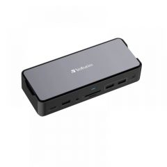 Многопортовый Адаптер Verbatim  CDS-15S/ USB-С/ 4xUSB-A/ 1xUSB-C 3.1(Gen2)/ 2xHDMI/ 1xDP/ RJ45/ SD