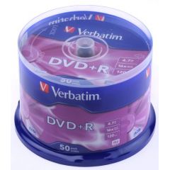 Verbatim DataLifePlus DVD+R AZO 4.7GB 16X MATT SILVER SURFAC - Spindle