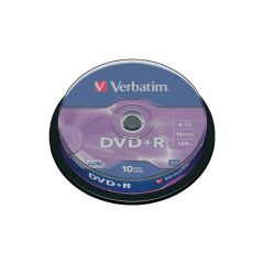 Verbatim DataLifePlus DVD+R AZO 4.7GB 16X MATT SILVER SURFAC - Spindle 10pcs.