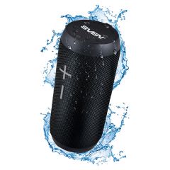 SVEN PS-210 Black, Bluetooth Waterproof Portable Speaker, 12W RMS,