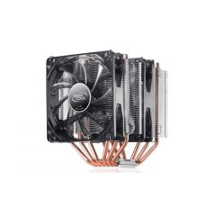 DEEPCOOL Cooler  "NEPTWIN V2", Blue LED, Socket LGA1700(adapter needed)/2011/LGA1200/1366/1155/775 & FM2/FM1/AM3+/AM3, 2x fans: 120х120х25mm, PWM; 900~1500rpm, 17.8~26dBA, 55.5CFM,4-pin PWM| 3-pin, Hydro Bearing