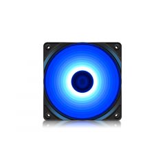 120mm Case Fan  - DEEPCOOL "RF120B" BLUE LED Fans, 120x120x25mm, 500-1500rpm, 21.9dBa, 48.9 CFM, 3-pin & 4-pin Peripheral