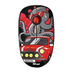 Trust Sketch Red Wireless Mouse, Silent Click, 15m  2.4GHz, Micro receiver, 1600 dpi, 3 button, USB