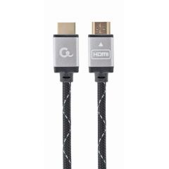 Cable HDMI  CCB-HDMIL-2M, 2m, male-male, Select Plus Series, High speed HDMI cable with Ethernet, Supports 4K UHD resolutions at 60 Hz, Durable nylon braiding and premium style connectors