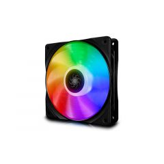 120mm Case Fan - DEEPCOOL "CF120", 1x  A-RGB PWM LED Fan, 120x120x25mm, 500±200~1500±10%RPM, 17.8~27dB(A), 56.5CFM, Hydro Bearing, 4Pin PWM, 3pin(+5V-D-G), Black