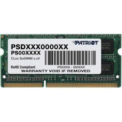 4GB DDR3-1600 SODIMM  PATRIOT Signature Line, PC12800, CL11, 1 Rank, Double-sided module, 1.5V