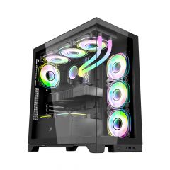 Игровой корпус 1STPLAYER Mi8 / no PSU / Side-Window / 7x120mm / ATX / Black