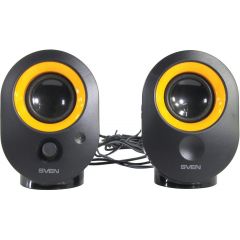 SVEN 316 Black (USB),  2.0 / 2x2W RMS, USB power supply, 1.7”