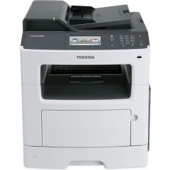MFD Toshiba e-Studio 385S,Mono Printer/Copier/Color Scanner/FAX,DADF(50-sheet),Duplex,Net,WiFi,Adobe PostScript, A4,38ppm,512Mb,1200x1200dpi,60-163г/м2,Scan1200x600dpi-24 bit,250+50sheet tray,Colour Touch Screen,Max.100k pages per month,T-3850P-10000